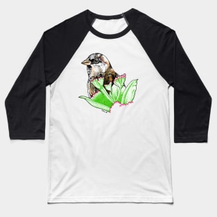 Peek-a-Boo!  (House Sparrow) Baseball T-Shirt